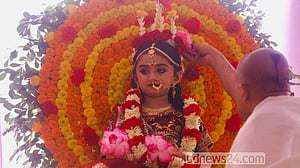 Feminine power worshiped in Kumari Puja