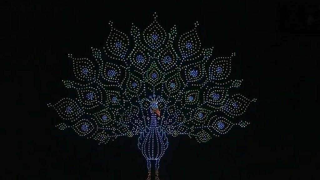 India’s Mysuru Dasara drone show sets Guinness world record with 3,473-drone peacock