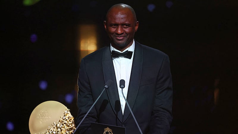 Senegal coach and former footballer Patrick Vieira presents the men's club of the year award, London Palladium, London, Britain - October 26, 2026. Photo: REUTERS