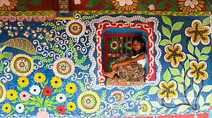 The ‘living canvas’ of Dekhon Barman's house