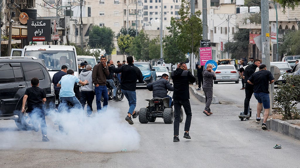 Palestinians protest against military demolitions in West Bank as Israelis vote