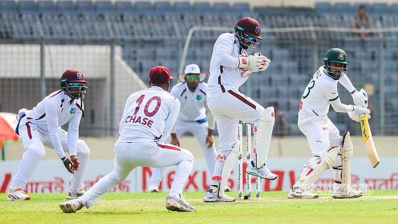 Bangladesh end their first innings on 272 against West Indies in the Mirpur Test. Photo: Shamsul Haque Ripon
