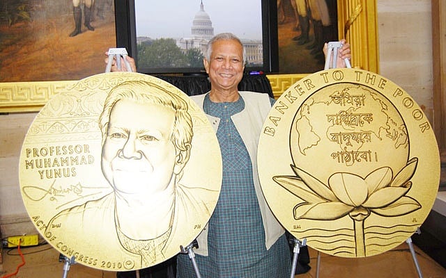 Yunus on Congressional medal