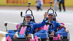 F1 drivers amuse British GP crowd with Lego car chaos