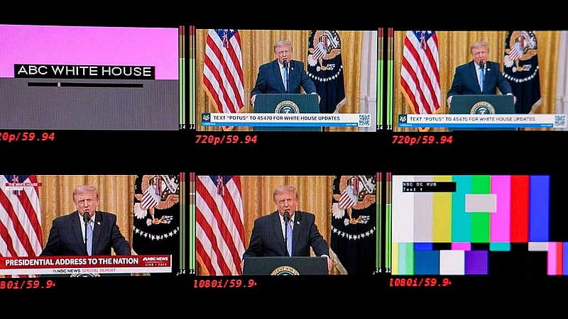 ABC, NBC, CNN do not air Trump's election-security speech live on primary channels