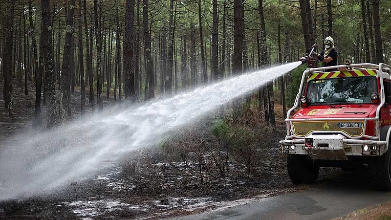 Wildfires ease near Bordeaux and Madrid, bringing respite
