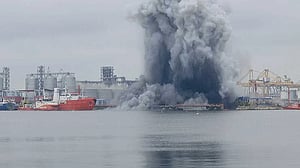 Drone explodes in Romanian port as Ukraine blames Russia for jamming it