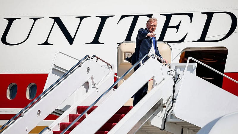 Trump departs DC on Qatar-gifted Air Force One after emergency slide accidentally deploys