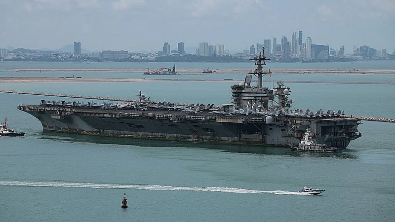 After over 200 days at sea, US aircraft carrier arrives in Thailand