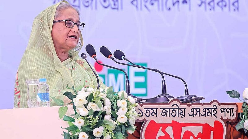 Opt for entrepreneurship rather than running after jobs, Hasina urges youth