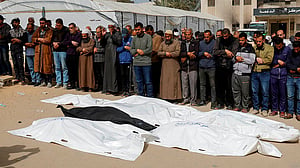 Aftermath of Israeli attack on Khan Younis