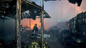 Shahbagh flower market fire under control, 5 people burnt