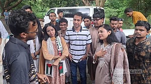 Campaign for JUCSU elections begins on rain-soaked campus