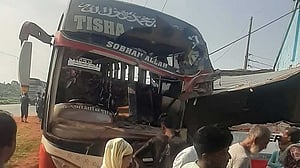 Father, son die as bus veers into mosque in Mymensingh