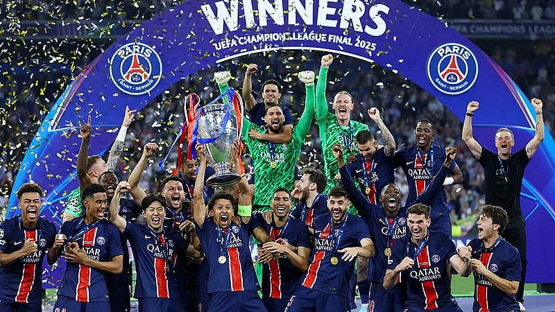 Doue dazzles as PSG humble Inter 5-0 to win first European Cup