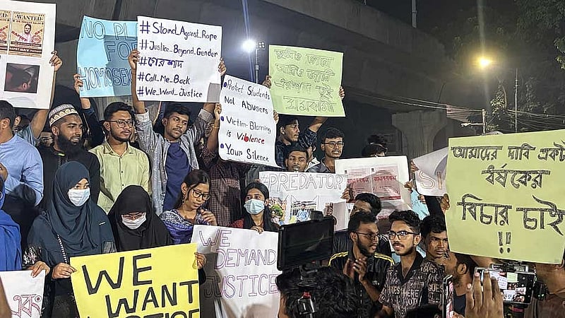 DU students demand 'exemplary trial' for teacher accused of sexual assault