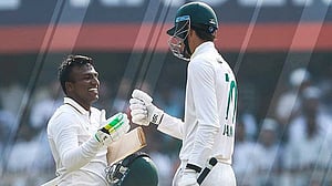 Muthuswamy ton and Jansen blitz put South Africa in box seat against India