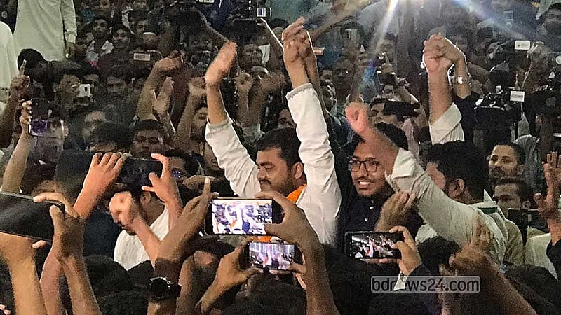 Shibir sweeps 24 posts in CUCSU polls, Chhatra Dal wins one
