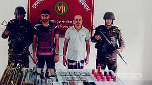 Barishal house stocked with hand bombs and local weapons, two brothers detained