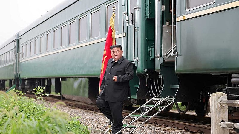 North Korea's Kim Jong Un heads to Beijing by train to attend parade, state media says