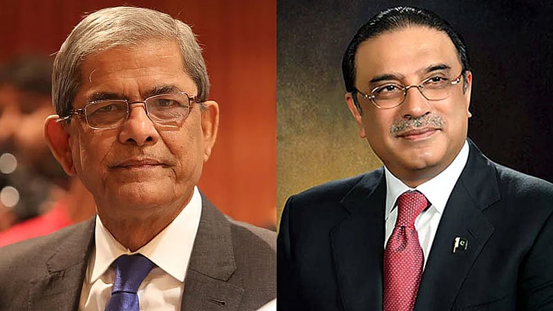 Pakistan President Zardari congratulates new Bangladeshi counterpart Mirza Fakhrul