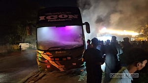 Passengers smash windows to escape fire on Dhaka-bound sleeper bus in Cox's Bazar