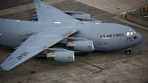 US military transport plane lands in Moscow, Kremlin says it has no information yet