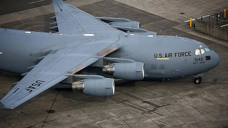 US military transport plane lands in Moscow, Kremlin says it has no information yet