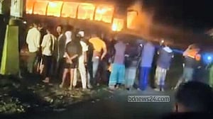 3 passenger buses damaged in Chandpur bus stand fire