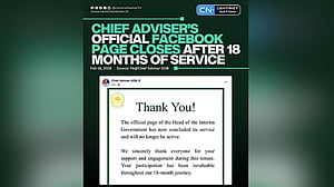Chief advisor’s Facebook page, WhatsApp group deactivated