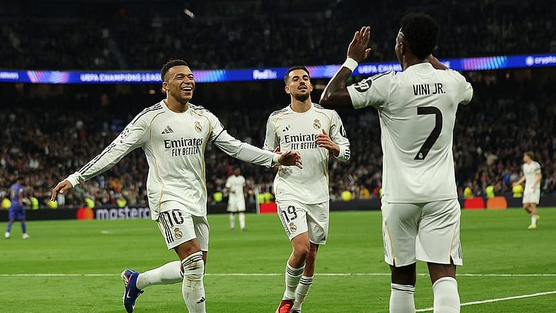 Mbappe and Vinicius shine as Real Madrid thrash Monaco 6-1