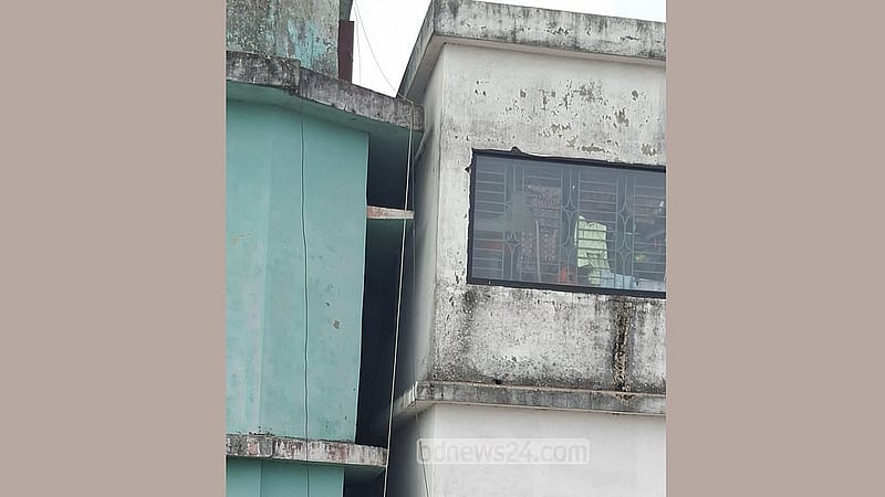 Four-storey building tilts towards adjacent structure in Chandpur