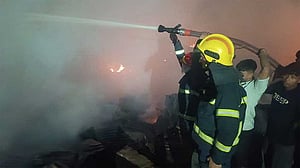 Kalshi slum fire brought under control after two hours