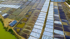 The salt fields at Shah Porir Dwip