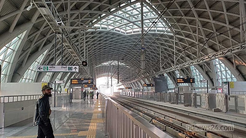Cracks spotted at six Dhaka Metro stations after quake, authorities downplay concerns