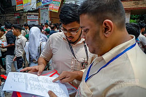 Students weather rain to take HSC exams