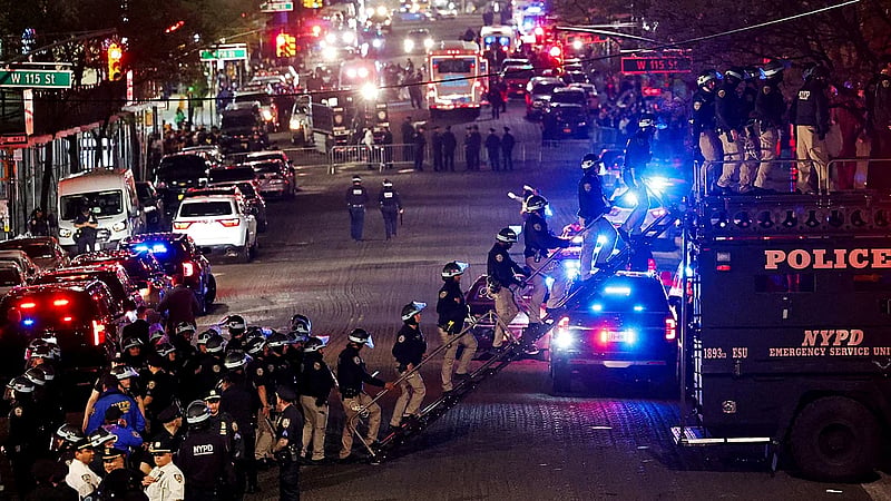 Drones above, police at the gates: Columbia protest camp's final moments