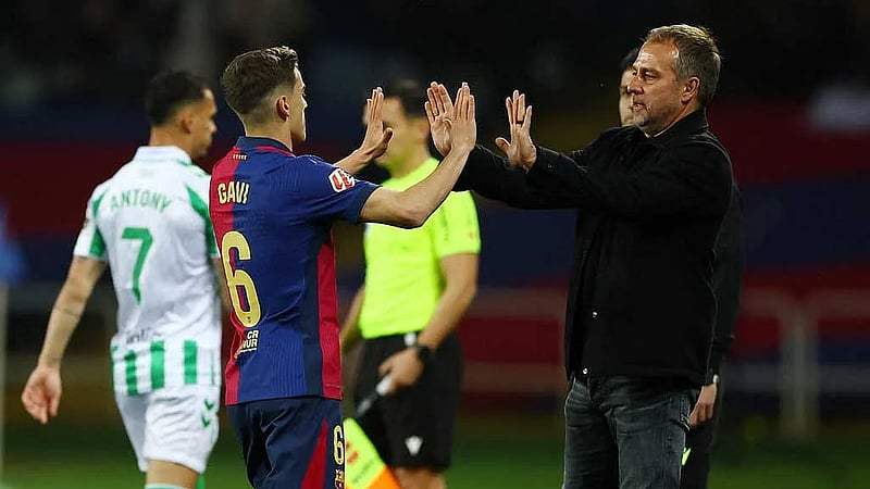 Barca's Flick stays grounded ahead of Dortmund test