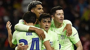 Too early for treble talk, says Barcelona boss Flick
