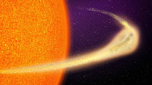 Planet with comet-like tail observed disintegrating near its star