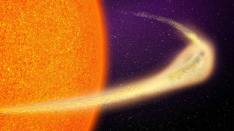 Planet with comet-like tail observed disintegrating near its star