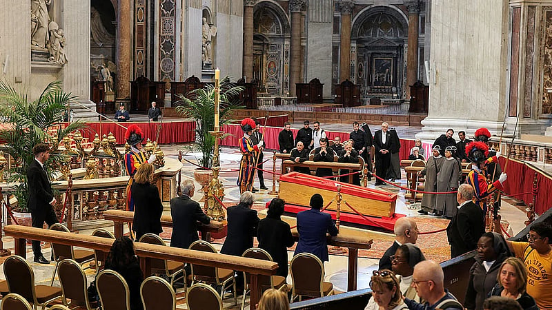 Thousands honour Pope Francis in St Peter's Basilica