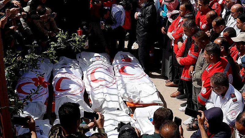 Israeli military says killing of 15 aid workers in Gaza caused by 'sense of threat'
