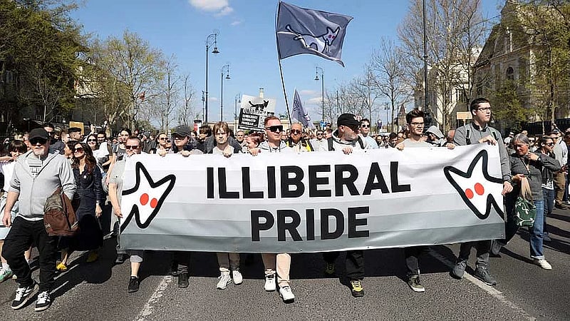 Protesting Hungarians mock Orban's anti-LGBT moves, saying 'Let's all be the same'