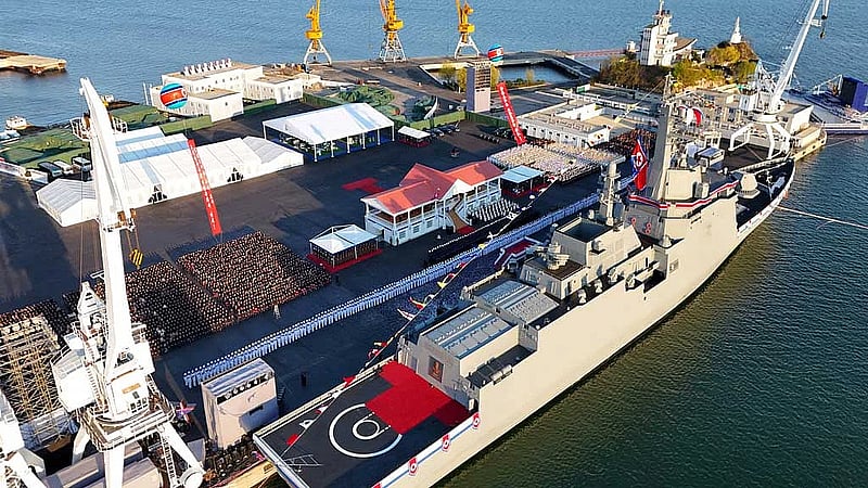 North Korea unveils new 'Kim Jong Un style' 5,000-tonne warship