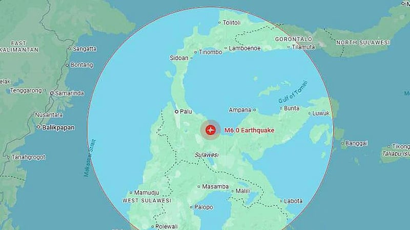 Dozens injured after magnitude 6.0 quake strikes Indonesia's Sulawesi, official says