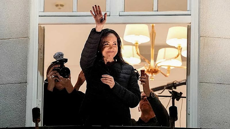 Nobel laureate Machado arrives in Oslo, hours after award ceremony
