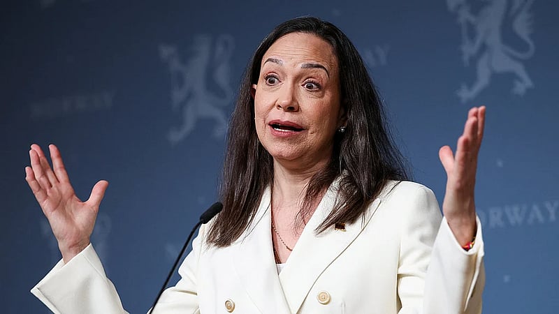 Venezuela's Nobel laureate Machado says she aims for peaceful transition after Maduro