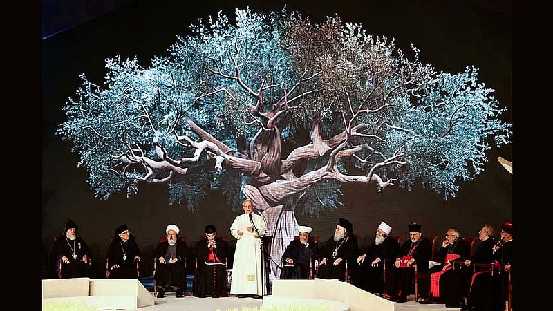 Pope Leo, in crisis-hit Lebanon, urges faith leaders to unite for peace