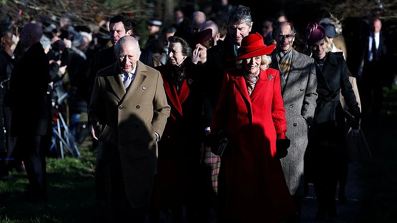 Daughters of King Charles' brother Andrew join royals for Christmas service